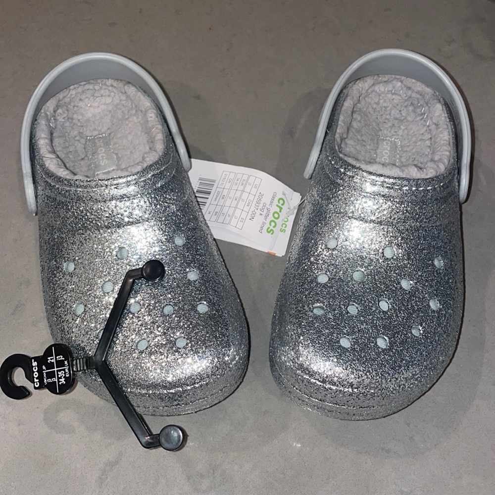 Crocs glitter lined clog